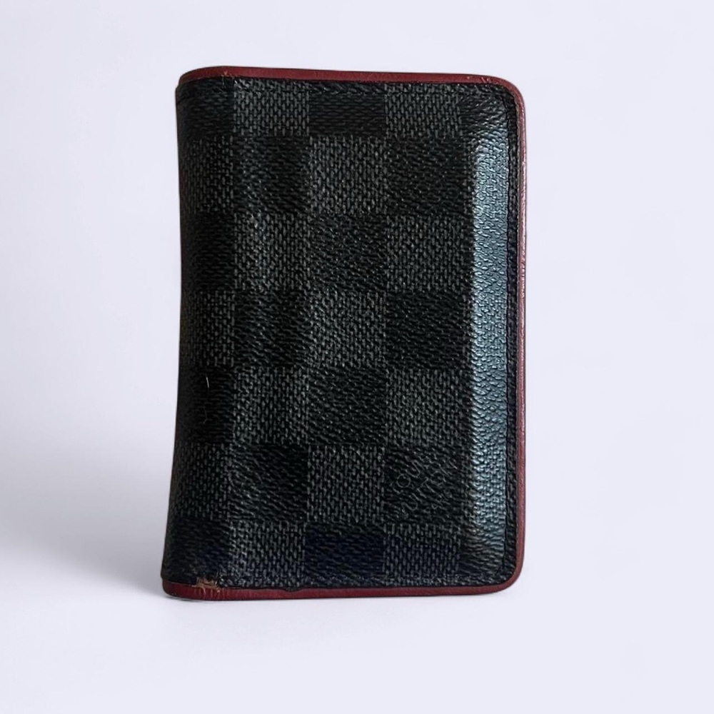 Louis Vuitton Black and Red Key Card Holder